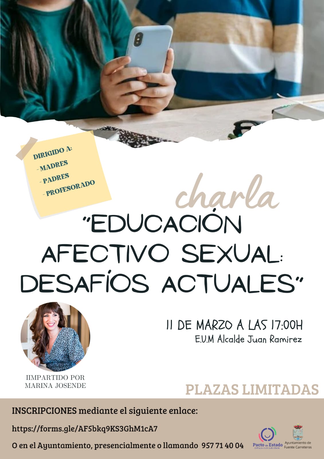 CHARLA EDUCACIÓN AFECTIVO SEXUAL DESAFÍOS ACTUALES Ayuntamiento de