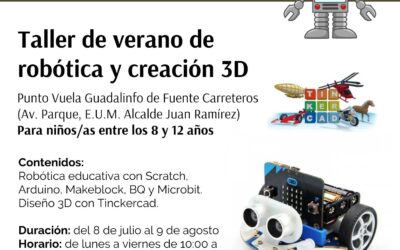TALLER DE ROBÓTICA Y DISEÑO 3D EN EL PUNTO VUELA GUADALINFO