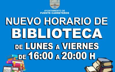 NUEVO HORARIO DE BIBLIOTECA