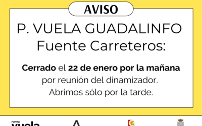 AVISO DE CIERRE MAÑANA 22 DE ENERO DEL CENTRO GUADALINFO